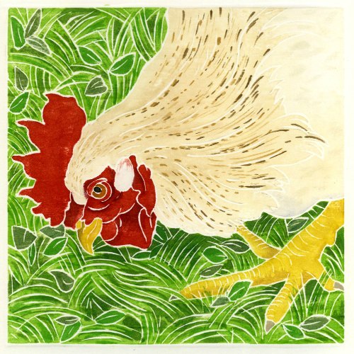 Rooster in the Grass_